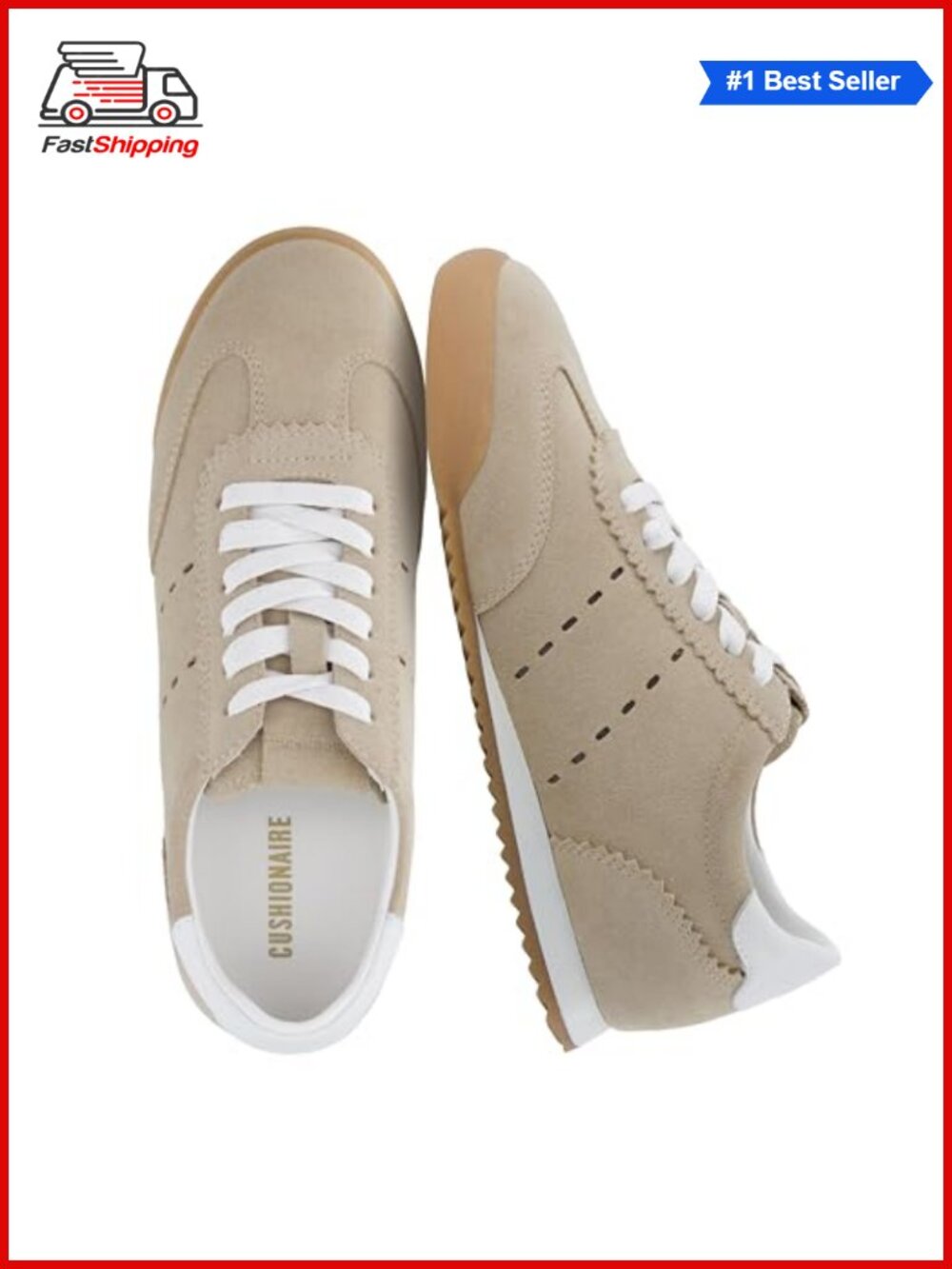 Genuine Leather Suede Sneakers Retro Low-Top Cushioned Casual Women's Shoes
